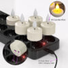 PChero 12pcs Rechargeable Tealight Candles with Remote&Charging Station - Image 2