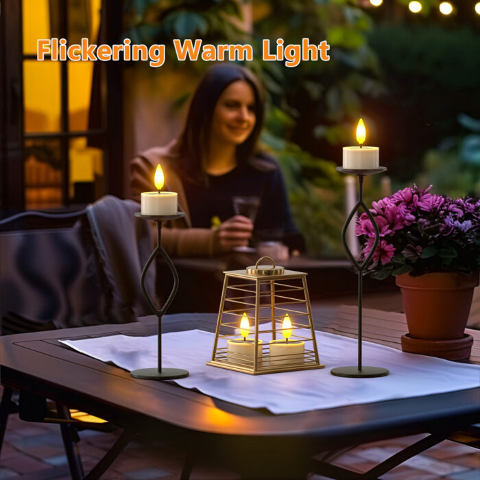 PChero 6Pcs Outdoor Solar Tea Lights, Waterproof, Dusk to Dawn Outdoor Lighting - Image 5